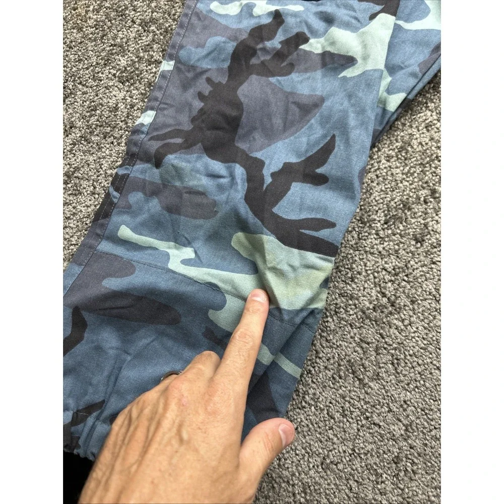 Flight Line Aviation Suit Coverall Mens Large Blue Camouflage Military Navy